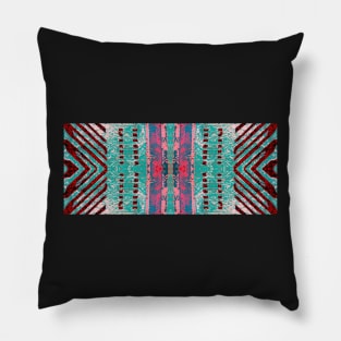 Fijian Tapa Cloth 58 by Hypersphere Pillow