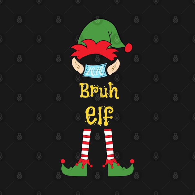 2020 Masked Christmas Elf Family Group Matching Shirts -  Bruh by Funkrafstik