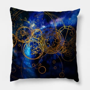 Time Lord Writing (blue) Pillow