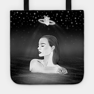 Night Beach Girl Tote