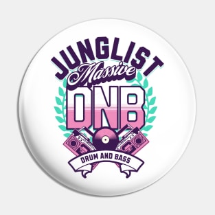 DNB - Junglist Massive (purple/pink/teal) Pin