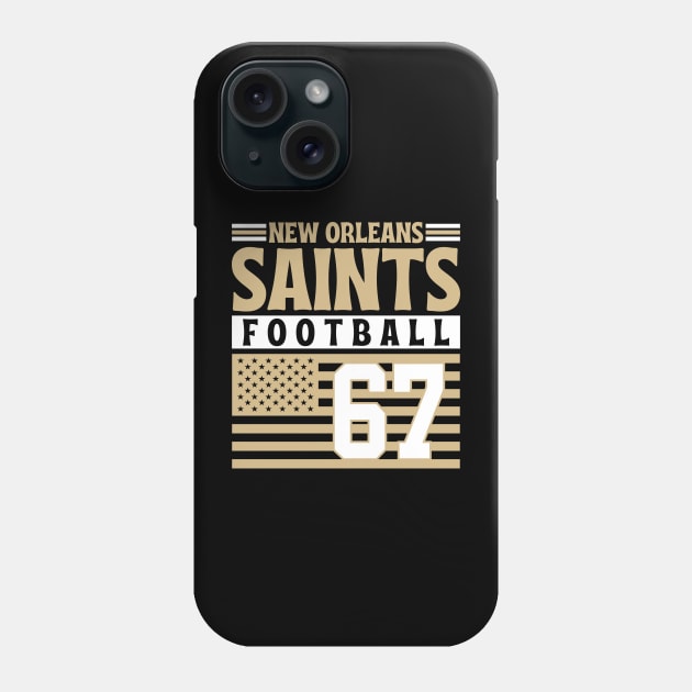 New Orleans Saints Carr 4 American Flag Football Phone Case by Astronaut.co