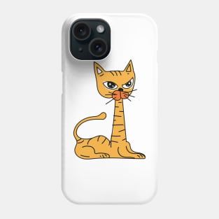 angry cat thinks how to relax Phone Case