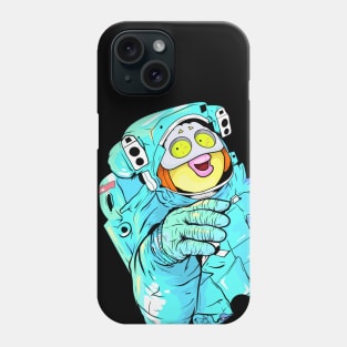 Dope Slluks astronaut guy floating in space illustration Phone Case