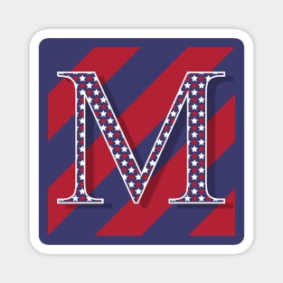 Old Glory Letter M Magnet