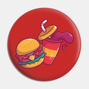 Burger and Soda Pin