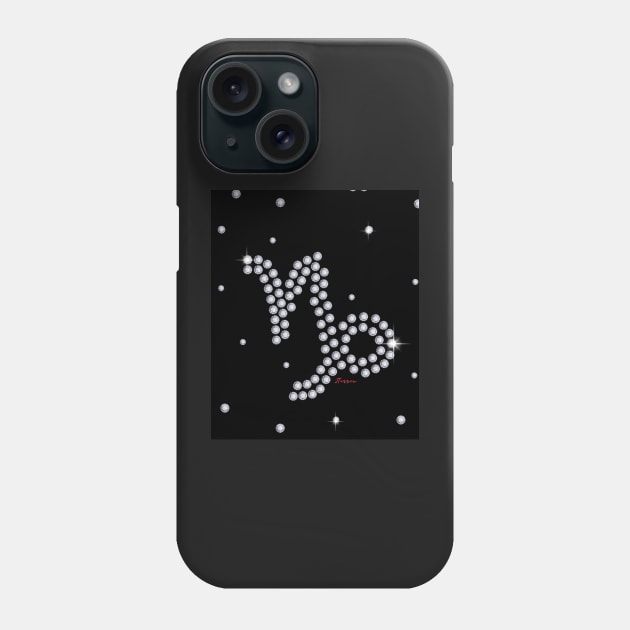 Capricorn Diamonds Phone Case by LibrosBOOKtique