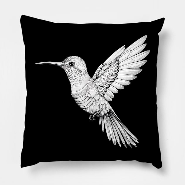 Hummingbird Pillow by Onceer