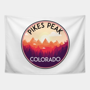 PIKES PEAK COLORADO Ski Skiing Mountain Mountains Skiing Skis Silhouette Snowboard Snowboarding Tapestry