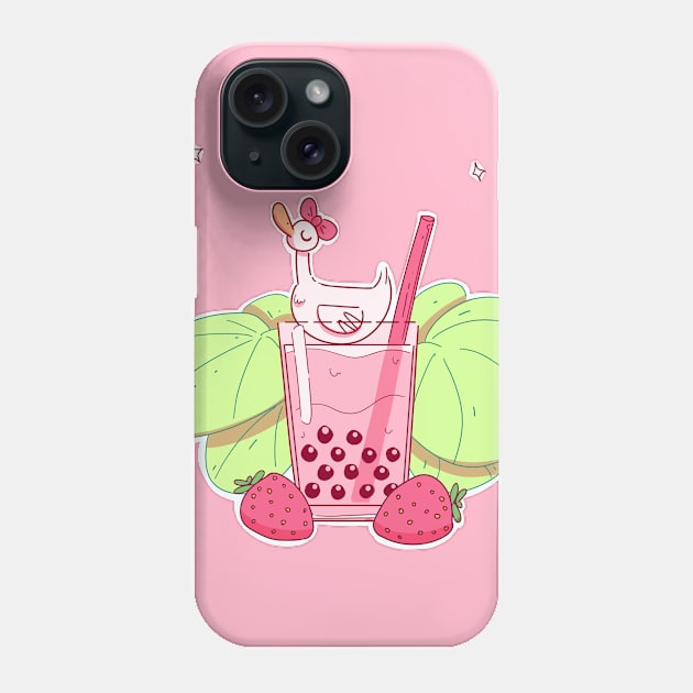 Bubble Tea Ducky Phone Case by PIOI