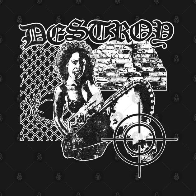 Destroy - Hardcore Punk Classic design - Black by Vortexspace