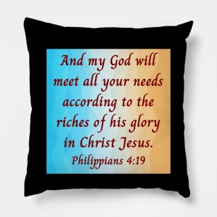 Bible Verse Philippians 4:19 Pillow