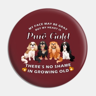 Senior Cavalier King Charles Spaniel Senior Gifts Pin