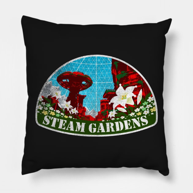 Steam Gardens Pillow by duckandbear