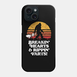 Sasquatch Breakin Hearts Rippin Farts Funny Bigfoot Sun Phone Case