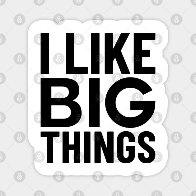 I Like Big Things Magnet by santelmoclothing