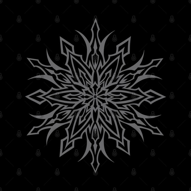 SYM STAR-TRIBAL- SNOWFLAKE DESIGN -SILVER by SELcustoms