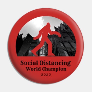 Social Distancing World Champion T-Shirt Pin