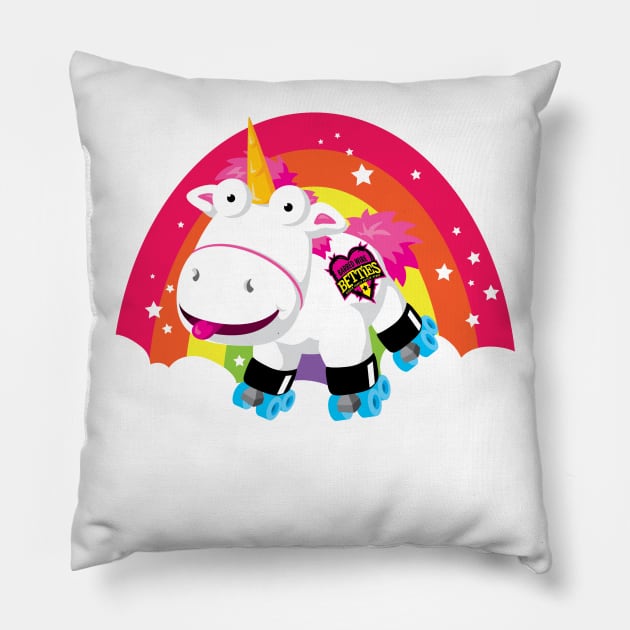 Dazzlepuss Pillow by BarbedWireRollerDerby