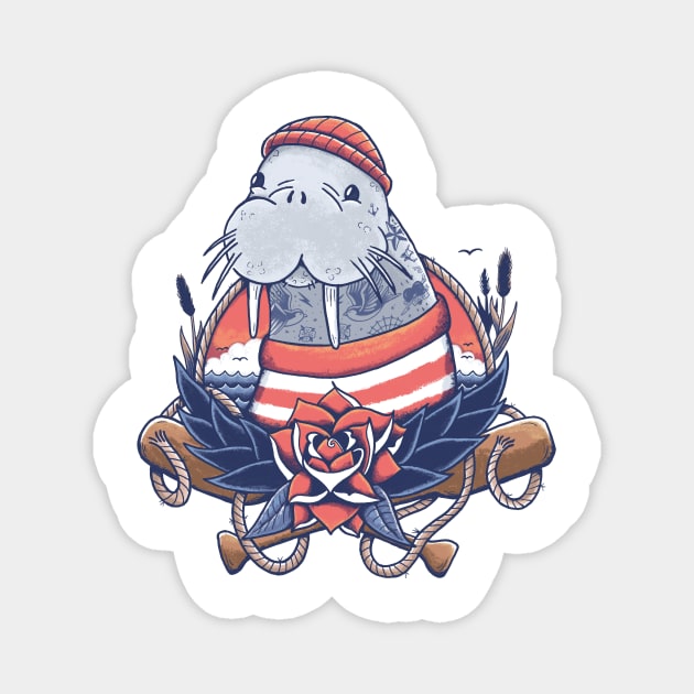 Happy Walrus Magnet by stashygraphics