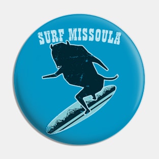 River Surfing Missoula Montana Bison Surf Pin