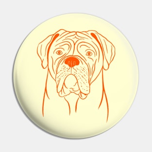 Dogue de Bordeaux (Beige and Orange) Pin