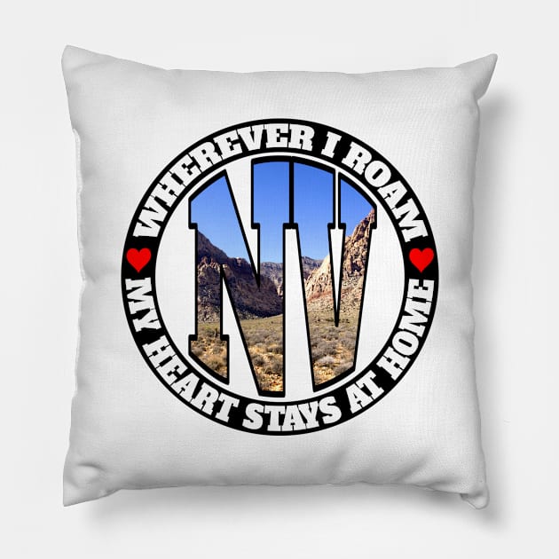 Heart Stays Home - Nevada Pillow by DonDota