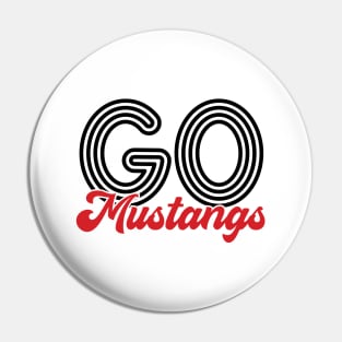 Go Mustangs - Volleyball Pin