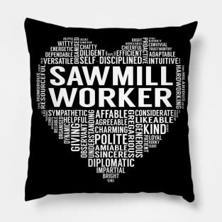 Sawmill Worker Heart Pillow