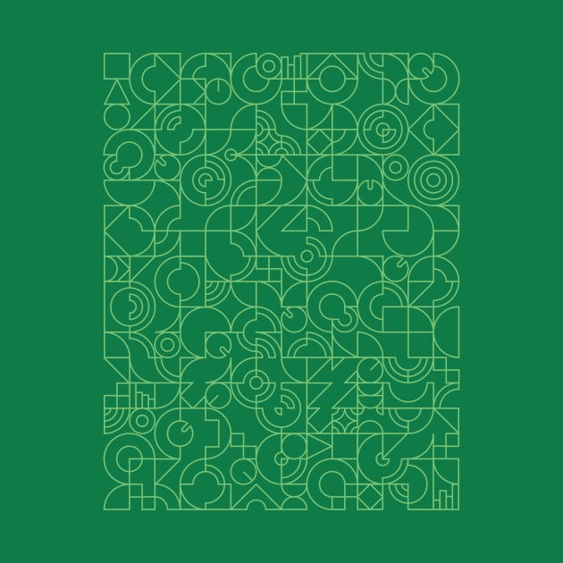 Electronic Music Producer Mosaic Pattern Green by Atomic Malibu