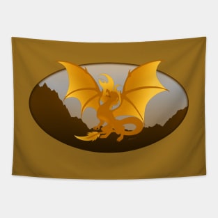 Orange Dragon Tapestry