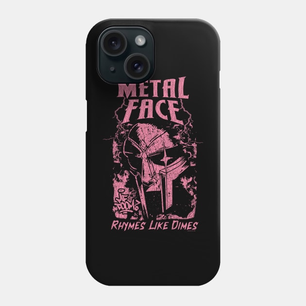 Vintage Bootleg Metal Face Pink Phone Case by Hoki Tross Creative