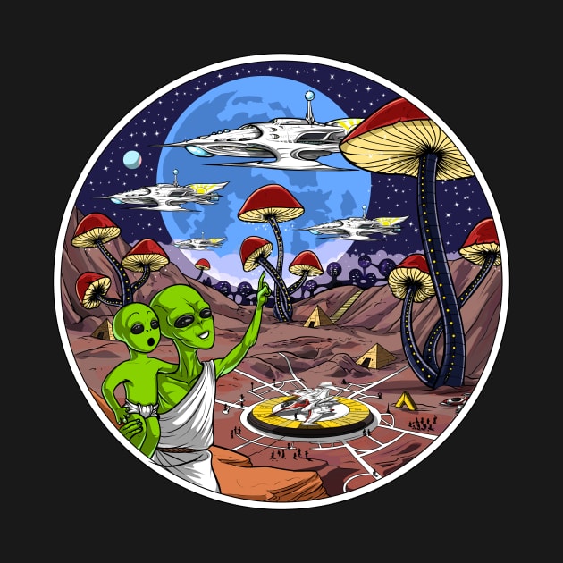 Psychedelic Magic Mushrooms Aliens by underheaven
