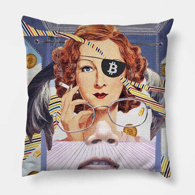 Face of Satoshi #29 Pillow by CyberRex