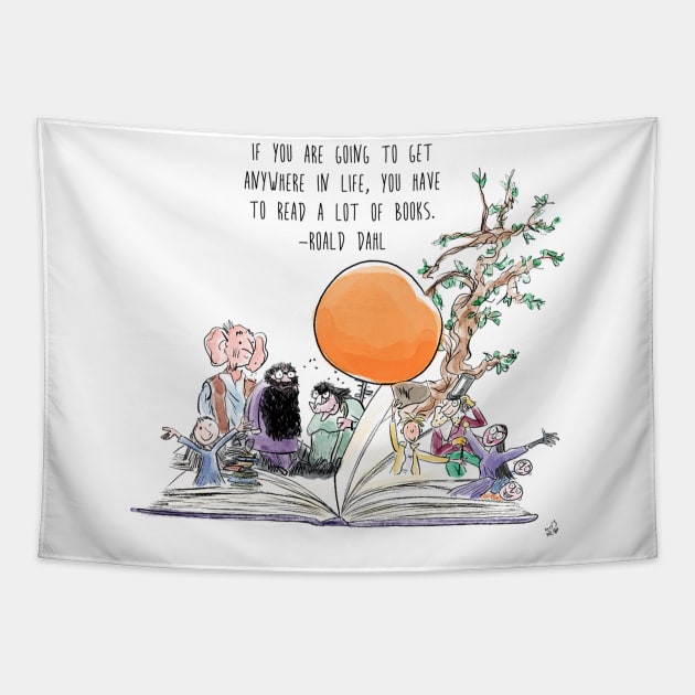 Roald Dahl Day Tapestry by hollydoesart