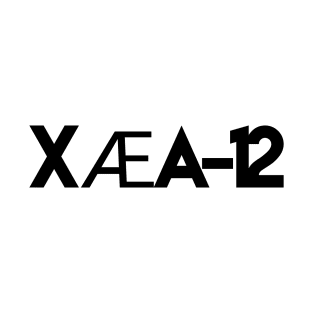 Elon Musks Son X Æ A-12 Grimes Son Black Text XÆA-12 T-Shirt