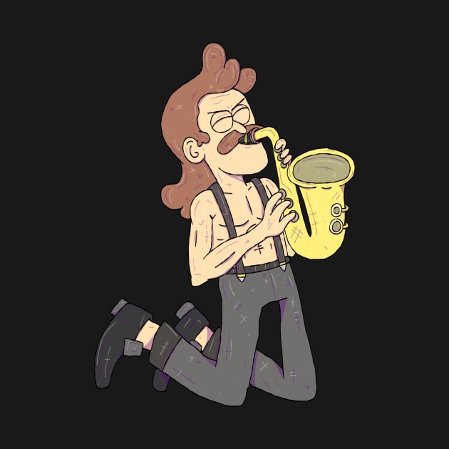 Regular Show - Sad Sax Guy by surfinggiraffecomics