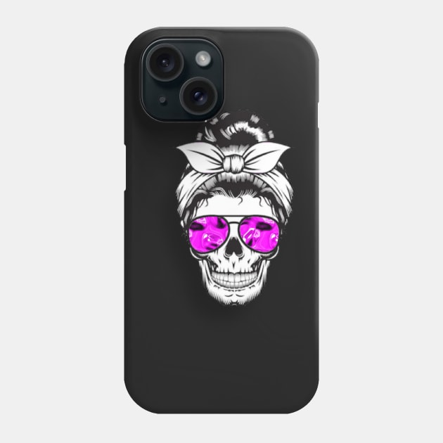 Tough chick skull Phone Case by Reinrab