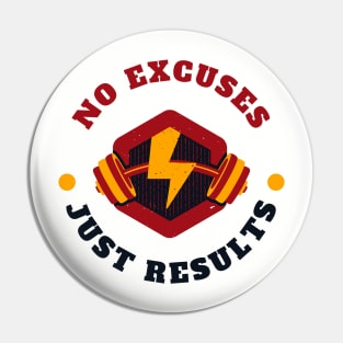 No excuses just results fitness motivation Pin