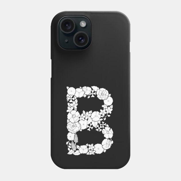 Floral Letter B Phone Case by Litedawn