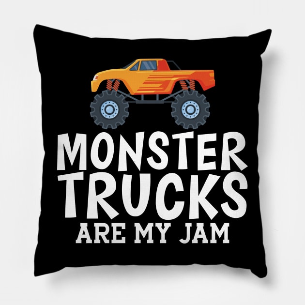 Monster trucks are my jam w Pillow by KC Happy Shop