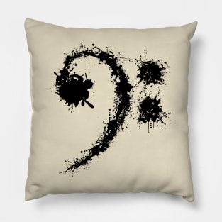 Bass Clef Black - Cool Funny Music Lovers Gift Pillow