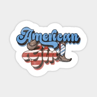 American Girl Distressed Aesthetic Magnet