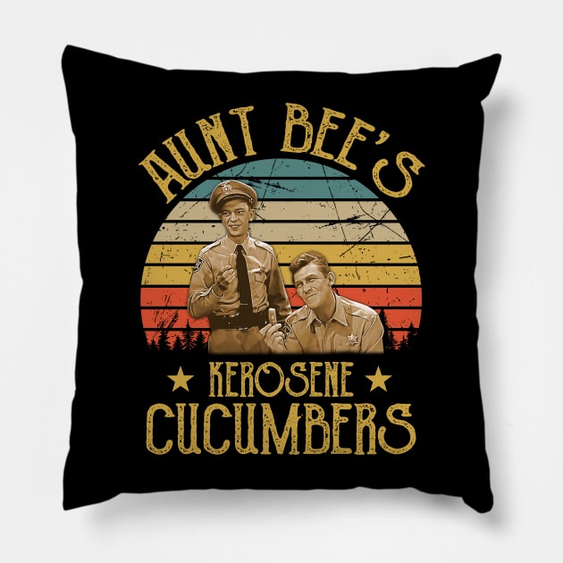 Aunt Bee's Kerosene Cucumbers Pillow by Anthropomorphic