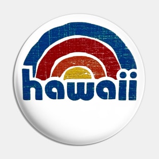 Hawaii Woodcut Pin