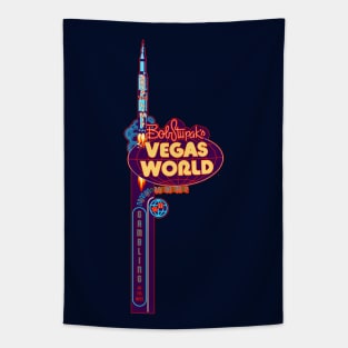 Vintage Vegas World Hotel and Casino Sign Las Vegas Tapestry