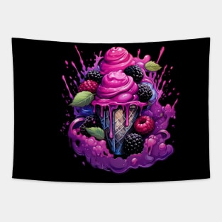 Delicious Summer Blackberry Ice Cream Sorbet Tapestry