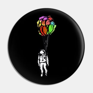 The Astronaut and the Balloons Pin