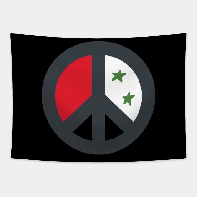 Peace Syria Tapestry by Mark Ewbie