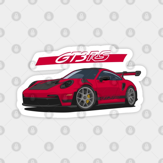 Car 911 gt3 rs red Magnet by creative.z